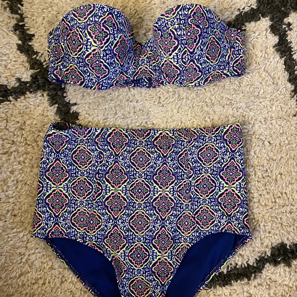 High Waisted Two Piece Bathing Suit